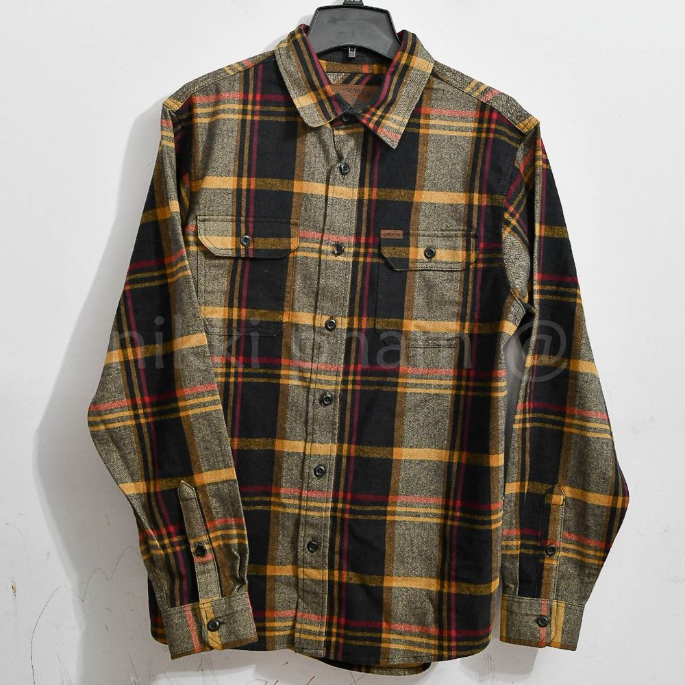 NWT ORVIS Heavy Weight Flannel Men's Hand Pockets Long Sleeve in Brown - Picture 3 of 5